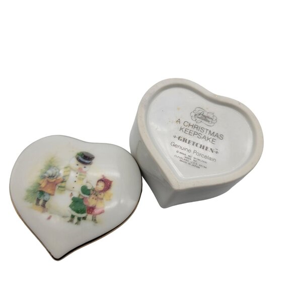 Christmas keepsake Gretchen Designer Collection Genuine Porcelain Trinket Box - Picture 6 of 6
